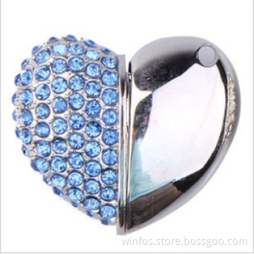 Blue Color Heart USB